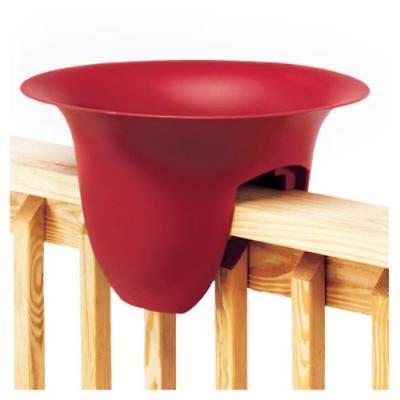 18" Union Red Round Modica Rail Planter Fits Standard 2" 4" 6" Deck Ra Only One   